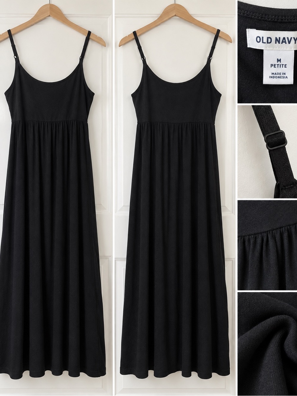 Old Navy Black Adjustable-Strap Maxi Dress - Flowing A-Line